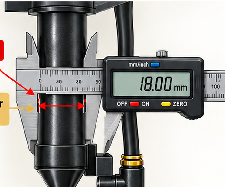 Correct: smooth middle of tube