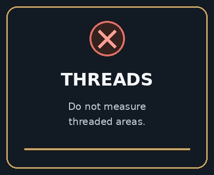 Wrong: threaded section