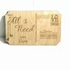 wooden postcard personalized Custom engraved wood valentine's day postcard unique gift