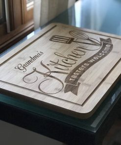 bamboo cutting board custom engraved