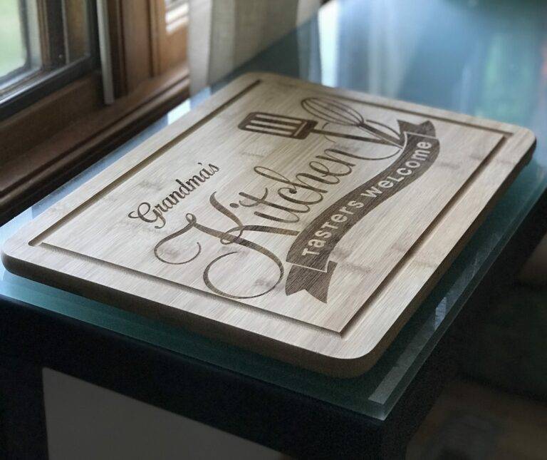 bamboo cutting board custom engraved