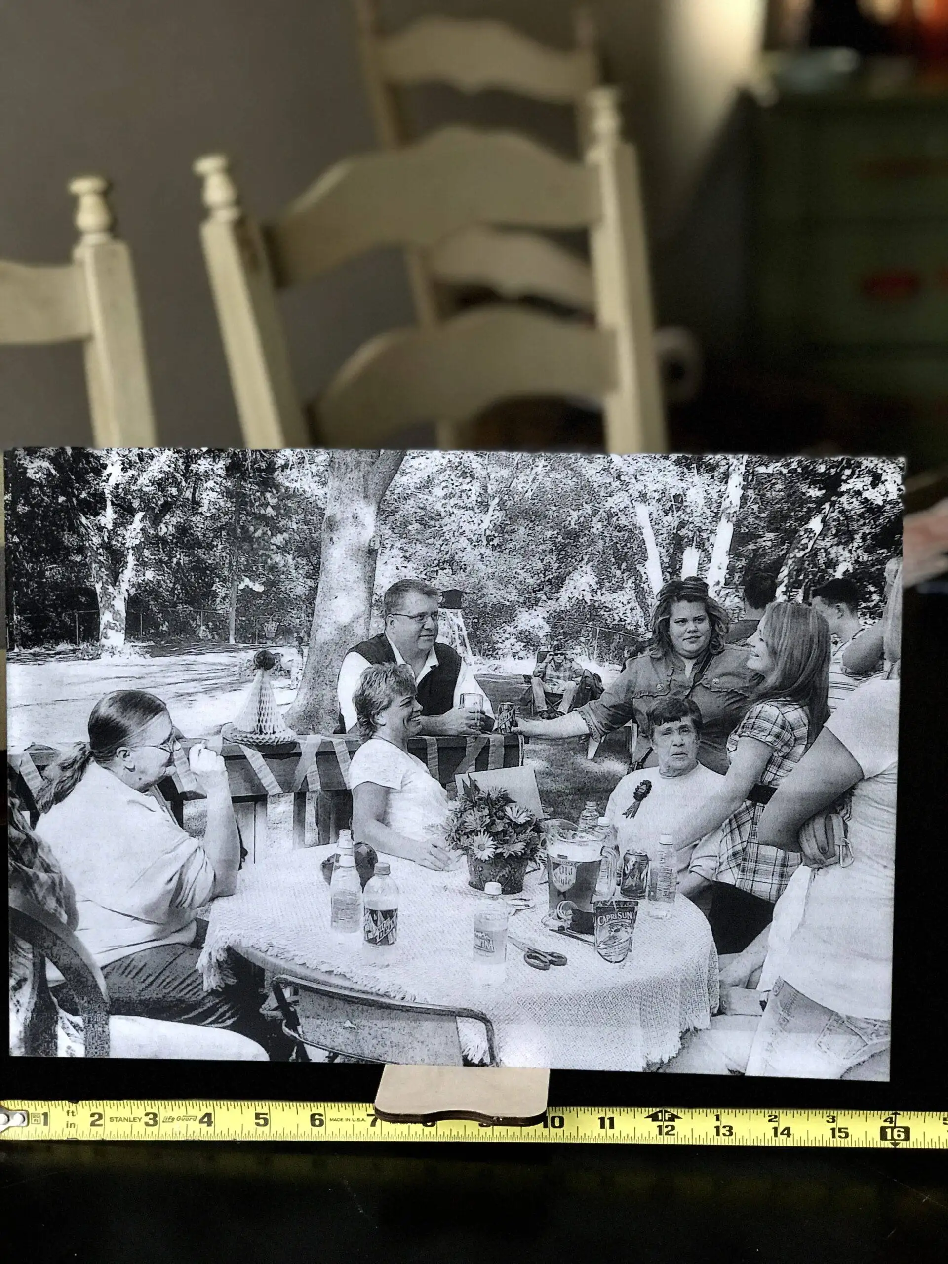 Photo engraving result on acrylic