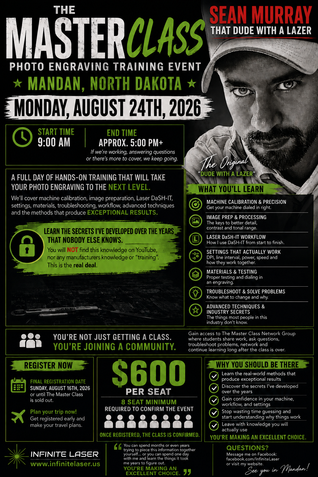 The Master Class- North Dakota-August 24th 2026