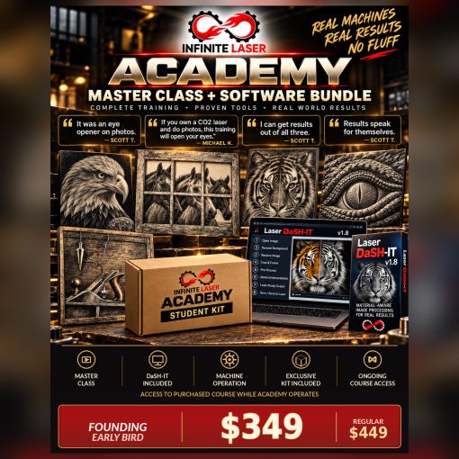 Infinite Laser Academy Master Class + Laser DaSH-IT Bundle — founding price $349